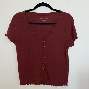Maroon American Eagle top